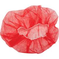 Bouffant Caps, Polypropylene, 21", Red Equipex