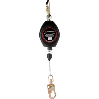 Dynamic Self-Retracting Lifeline, 20', Galvanized Steel, Swivel Equipex