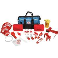 Lockout Tagout Kit with Nylon Safety Lockout Padlocks in Duffel Bag, Electrical/Valve Kit, 31 Components Equipex