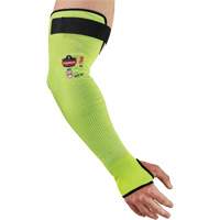 ProFlex 7941-PR Cut-Resistant Protective Arm Sleeve, TenaLux, 18", ASTM ANSI Level A4/EN 388 Level D, High Visibility Lime Equipex