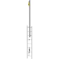 Latchways&reg; Vertical Ladder Lifeline with SRL Ladder Extension Post Kit, Stainless Steel Equipex
