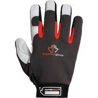 Clutch Gear&reg; Thinsulate Mechanic's Gloves, Grain Goatskin/Split Leather Palm, Size Small/7 Equipex