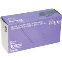 Gants jetables de calibre m&eacute;dical, Moyen, Nitrile, 6 mils, Sans poudre, Noir, Classe 2 Equipex