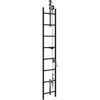 Syst&egrave;me de s&eacute;curit&eacute; verticale &agrave; c&acirc;ble Lad-Saf, Acier inoxydable Equipex