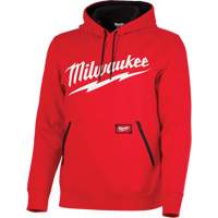 Chandail &agrave; capuchon de poids moyen avec logo Milwaukee, Hommes, Petit, Rouge Equipex