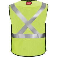 Breakaway Mesh Safety Vest, Black/High Visibility Lime-Yellow, Medium/Small Equipex