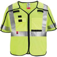Breakaway Mesh Safety Vest, Black/High Visibility Lime-Yellow, Medium/Small Equipex