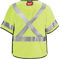 Breakaway Mesh Safety Vest, Black/High Visibility Lime-Yellow, Medium/Small Equipex