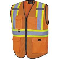 6960 Veste de s&eacute;curit&eacute; &agrave; maille en avant, Orange haute visibilit&eacute;, Moyen, Polyester Equipex