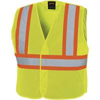 598P Veste de s&eacute;curit&eacute; &agrave; maille d&eacute;tachable, Jaune lime haute visibilit&eacute;, Moyen/Petit, Polyester Equipex