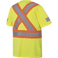6980 T-shirt de s&eacute;curit&eacute;, Coton, Petit, Jaune lime haute visibilit&eacute; Equipex