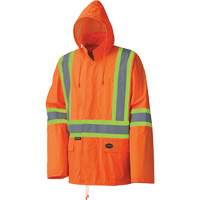 5598 Combinaison de pluie imperm&eacute;able et l&eacute;g&egrave;re, Polyester/PVC, Petit, Orange haute visibilit&eacute; Equipex