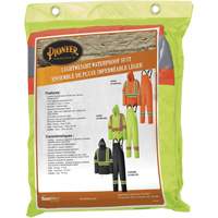 5599 Combinaison de pluie imperm&eacute;able et l&eacute;g&egrave;re, Polyester/PVC, T-petit, Jaune lime haute visibilit&eacute; Equipex