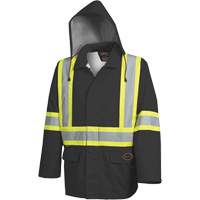 5628BK Veste de s&eacute;curit&eacute; The Rock 300D imperm&eacute;able, Polyester, Noir, Petit Equipex