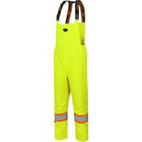 5054 The Rock 300D Insulated Bib Pants, Polyester, Small, High Visibility Lime-Yellow Equipex