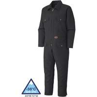 520A Quilted Duck Coveralls, Men's, Black, Size Small Equipex