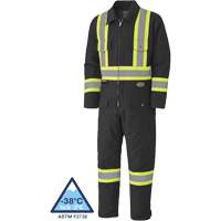 5539BKA Combinaison en toile de coton matelass&eacute;e, Petit, Noir Equipex