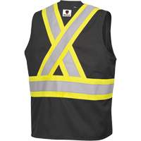 7729 FR-Tech&reg; Flame-Resistant Arc Safety Vest, Small, Black, 10 cal/cm² Equipex
