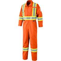 7702T FR-Tech&reg; Arc-Rated Coverall, Size 40 (Tall), High Visibility Orange, 10 cal/cm² Equipex