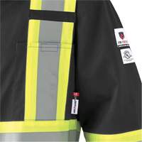 7702BKT FR-Tech&reg; Arc-Rated Coverall, Size 40 (Tall), Black, 10 cal/cm² Equipex