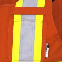 7712 FR-Tech&reg; Flame-Resistant Overalls, Small, High Visibility Orange Equipex