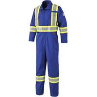 7706 Combinaison ignifuge FR-Tech avec fermetures &agrave; glissi&egrave;re aux jambes, Taille 36, Bleu royal, 9,7 cal/cm² Equipex