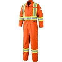 7705T Combinaison ignifuge FR-Tech avec fermetures &agrave; glissi&egrave;re aux jambes, Taille 40 (grand taille), Orange haute visibilit&eacute;, 9,7 cal/cm² Equipex