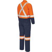 7702BB Combinaison de s&eacute;curit&eacute; FR-Tech 2 tons, Taille 36, Bleu marin/Orange, 10 cal/cm² Equipex