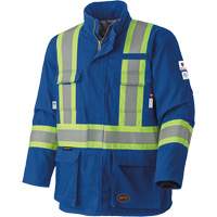 5523 Flame-Resistant Safety Parka, Small, Royal Blue, 58 cal/cm² Equipex