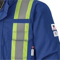 5523 Flame-Resistant Safety Parka, Small, Royal Blue, 58 cal/cm² Equipex