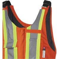 5534A Flame-Resistant Quilted Safety Overalls, Small, Orange Equipex