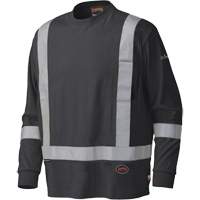340SFA Chemise de s&eacute;curit&eacute; &agrave; manches longues ignifuge, Petit, Noir Equipex