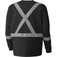 340SFA Chemise de s&eacute;curit&eacute; &agrave; manches longues ignifuge, Petit, Noir Equipex