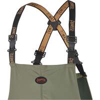 D7020 Dry King&reg; Stretch Bib Pants, X-Small, Polyurethane, Green Equipex