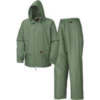 583 Rain Suit, Polyester/PVC, Small, Green Equipex