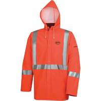 576J High-Visibility FR Rain Jacket, Small, High Visibility Orange Equipex