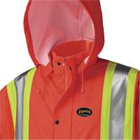 5896 Flame Resistant Waterproof Long Coat, Small, High Visibility Orange Equipex