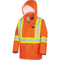 5892PKT High-Visibility FR Waterproof Safety Jacket, X-Small, High Visibility Orange Equipex