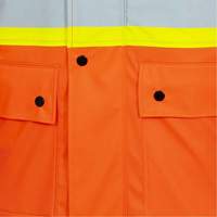 5892PKT High-Visibility FR Waterproof Safety Jacket, X-Small, High Visibility Orange Equipex