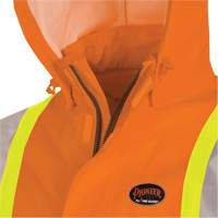 5880 Manteau de pluie ignifuge et protection contre les &eacute;clats d'arc &eacute;lectrique, T-petit, Orange haute visibilit&eacute;, 10 cal/cm² Equipex