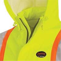 5881 Manteau de pluie ignifuge et protection contre les &eacute;clats d'arc &eacute;lectrique, T-petit, Jaune haute visibilit&eacute;, 10 cal/cm² Equipex