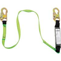 SA-5400-6 Shock Absorbing Lanyard, 6', Snap Hook Center, Snap Hook Leg Ends, Polyester Equipex