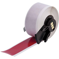 Multi-Purpose Label Tape, Vinyl, Red, 1" Width Equipex