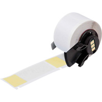 Self-Laminating Wrap-Around Wire & Cable Labels, Vinyl, 1" L x 2.5" H, White Equipex