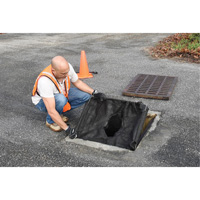 Square Ultra-Drain Guard&reg; Catch Basin Insert with Overflow Port, Oil & Sediment, 16" - 28" L x 20" - 36" W Equipex