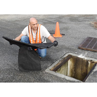 Square Ultra-Drain Guard&reg; Catch Basin Insert with Overflow Port, Oil & Sediment, 16" - 28" L x 20" - 36" W Equipex