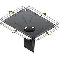 Square Ultra-Drain Guard&reg; Catch Basin Insert with Overflow Port, Oil & Sediment, 16" - 28" L x 20" - 36" W Equipex
