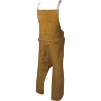 Caiman&reg; Boarhide Apron, Split-Leg Bib, 42" L, Brown Equipex