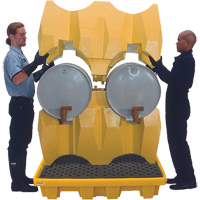 Ultra-Drum Rack 4-Drum Containment System without Drain, 53" L x 53" W x 77.8" H, 3000 US gal. Capacity Equipex