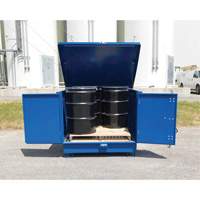 Ultra-Hard Top S4 Steel Spill Pallet, 61" L x 54.4" W x 52" H, 4700 lbs. Load Capacity Equipex